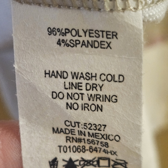 Honeyme Polka Dot Spots Beige 3/4 Sleeve Top High Low Gorgeous Cream Trim! NWT - Picture 6 of 6